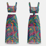 Ifeoma Abstract Swirl Mesh Set - Multicolored Luxe