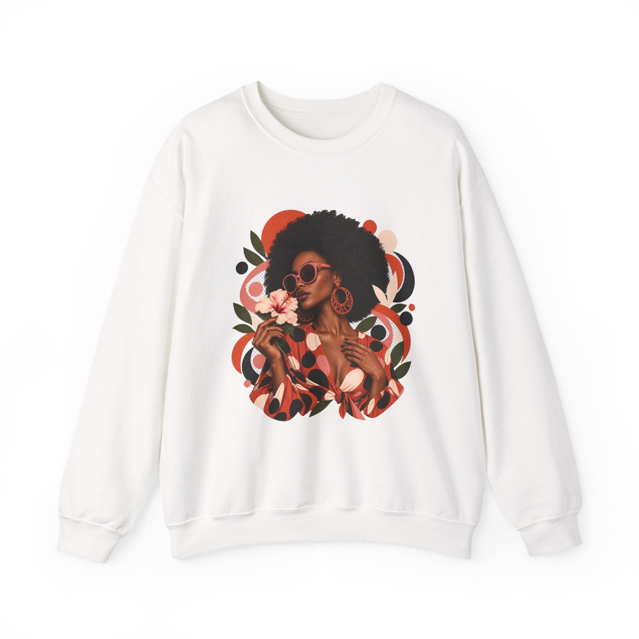 Terracotta Dot Afro Women's Graphic Sweatshirt