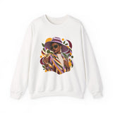 Crewneck Sweatshirt — Retro Chic Black Woman Portrait Graphic