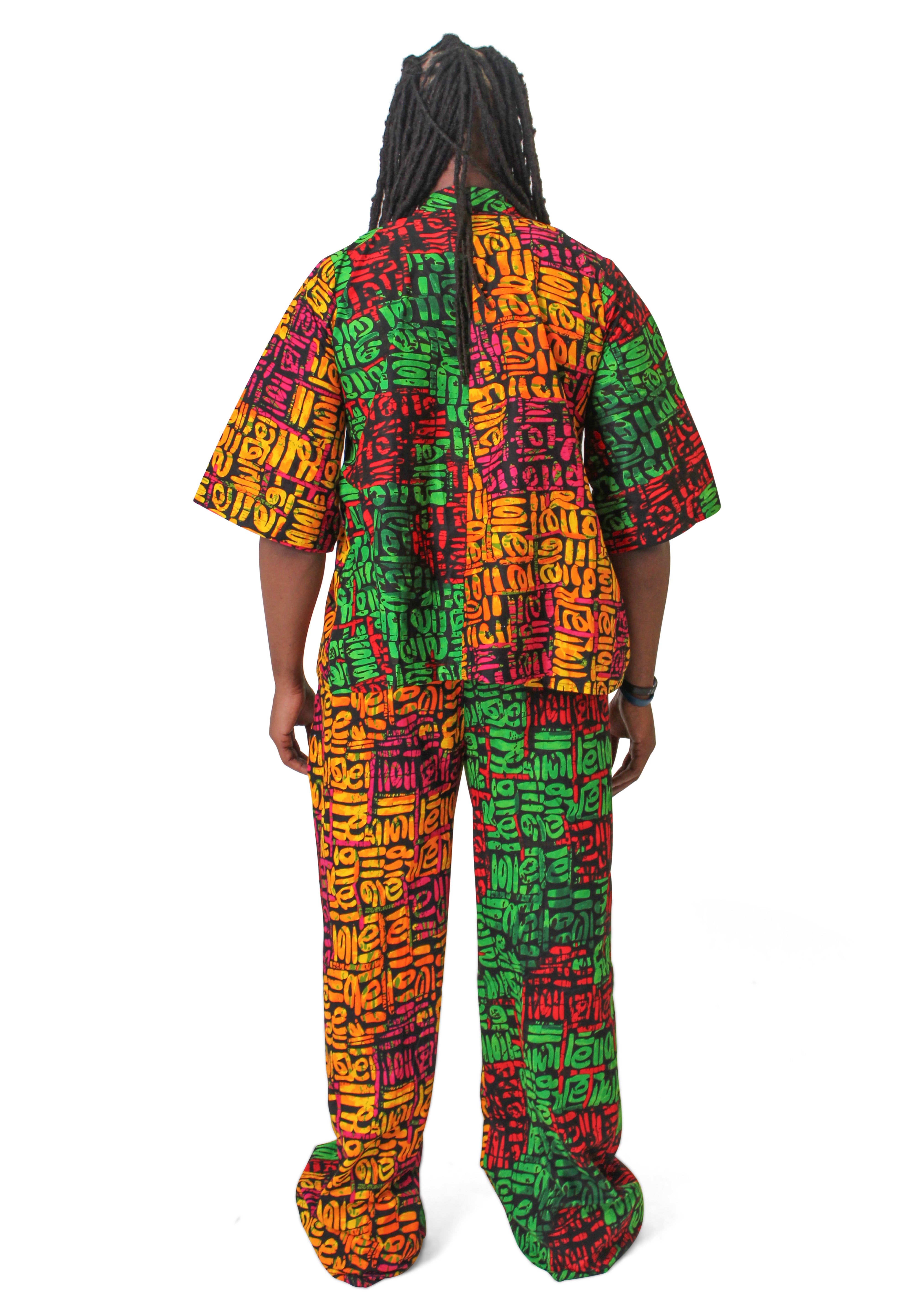 Diokpa Shirt & Pants Patchwork Set
