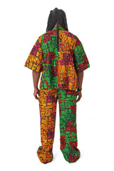 Diokpa Shirt & Pants Patchwork Set