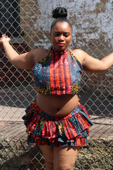 Kobina Crop Top and Triple Layered Skirt - Custom - These Fabrics Are Not Available - Please Pick Fabric