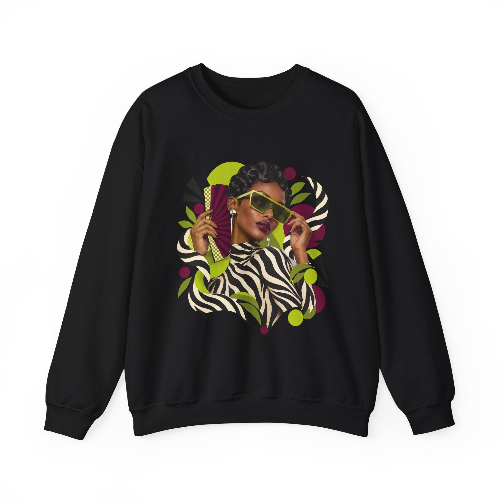 Zebra Waves Women's Graphic Sweatshirt