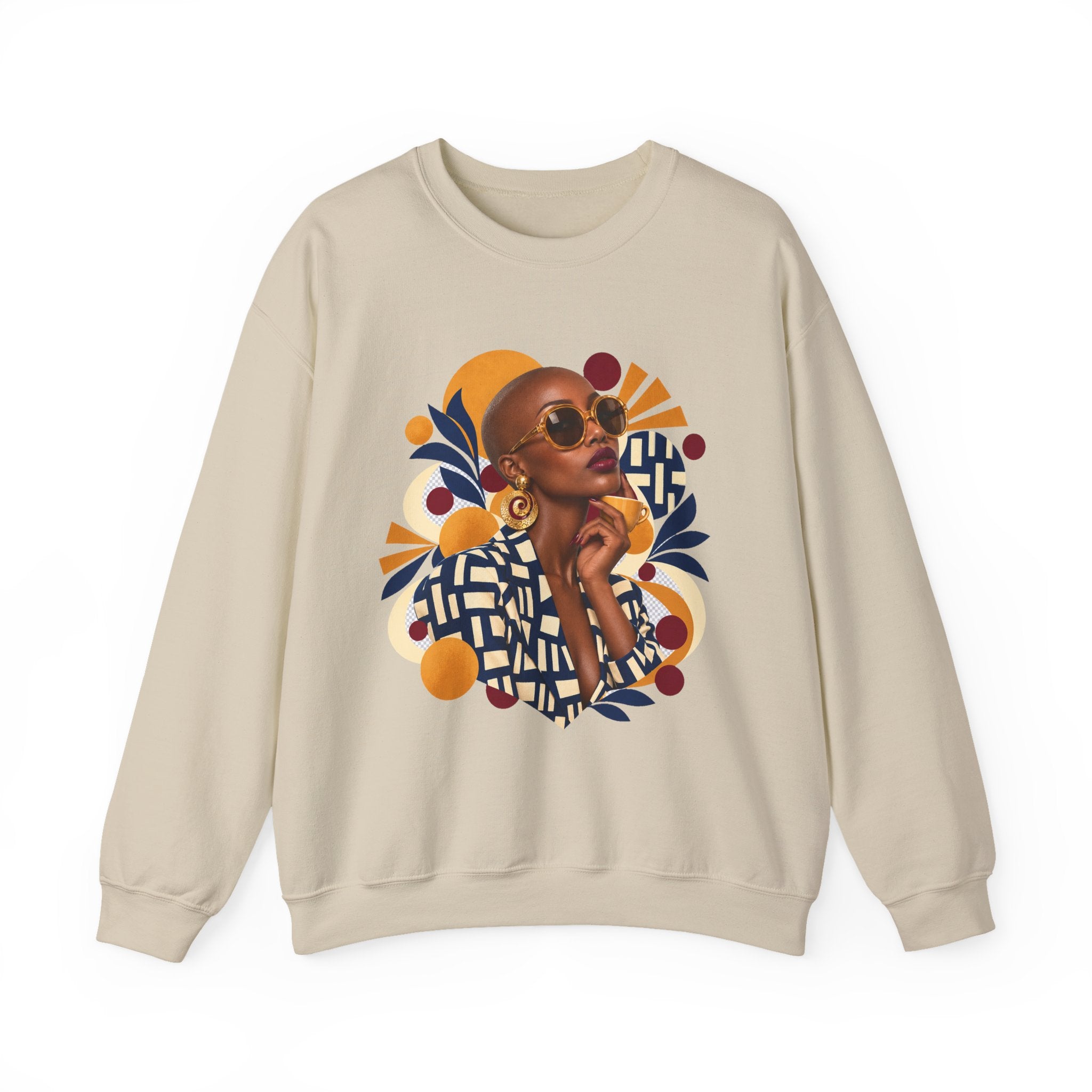 Afro Chic Portrait Crewneck Sweatshirt