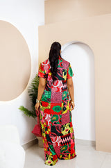 Adaoma Silk Ankara Kaftan