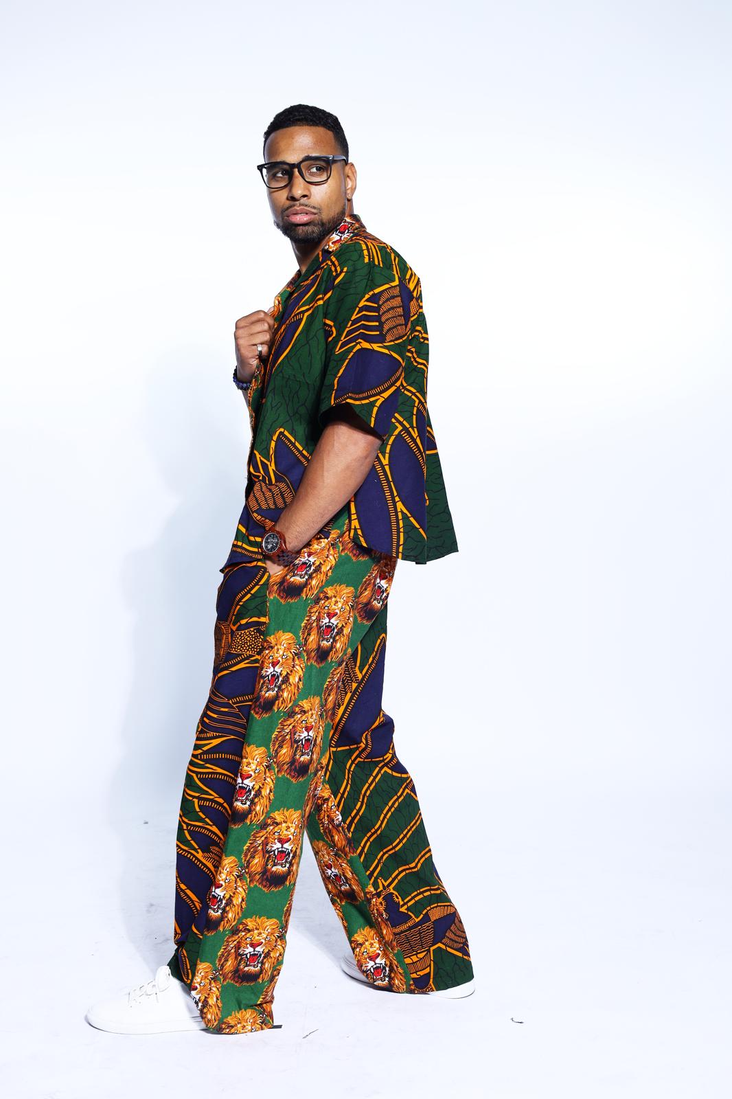 Afamefuna Unisex Igbo Traditional Isi Agu Shirt & Pants Set