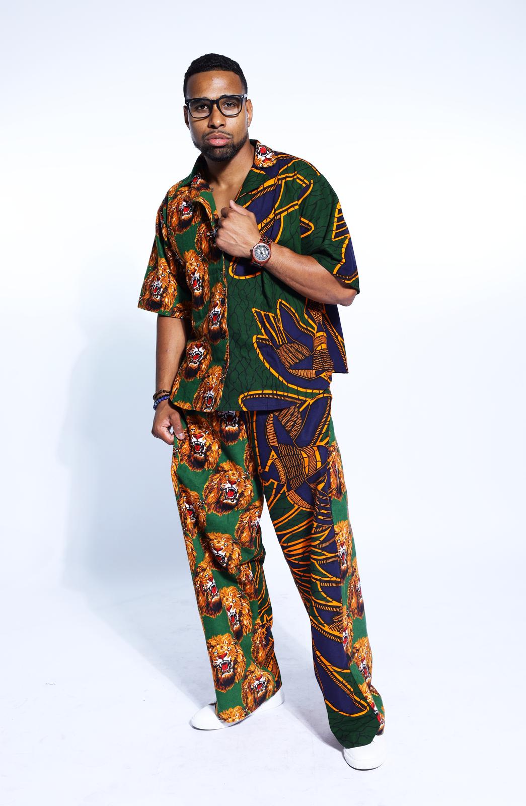 Afamefuna Unisex Igbo Traditional Isi Agu Shirt & Pants Set