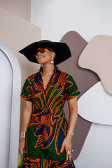 Ikegwulu Kaftan Maxi Dress – Handmade African Ankara Elegance
