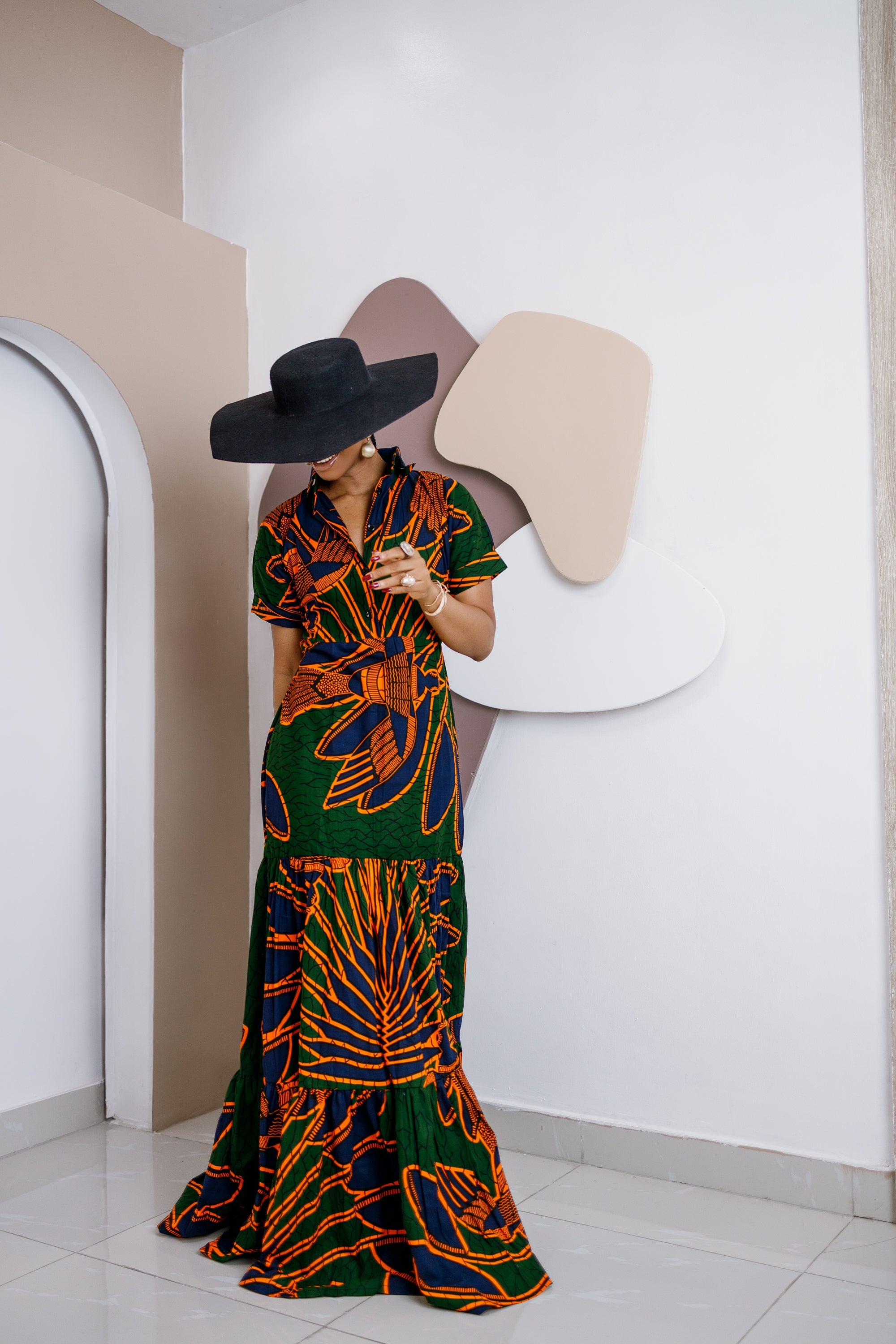 Ikegwulu Kaftan Maxi Dress – Handmade African Ankara Elegance