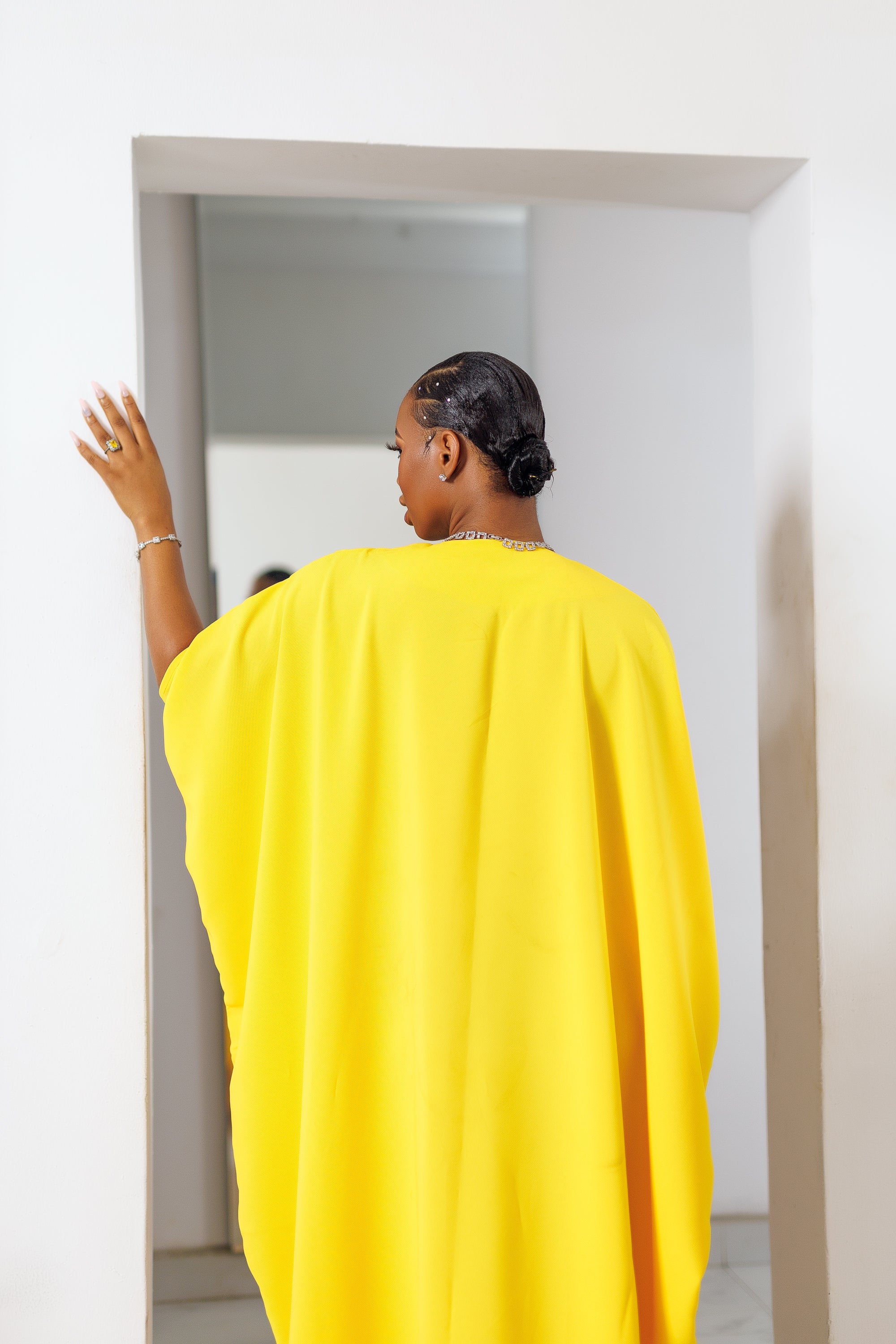 Anwu Elegant Duchess Kaftan Maxi Dress – Handcrafted with Royalty in Mind