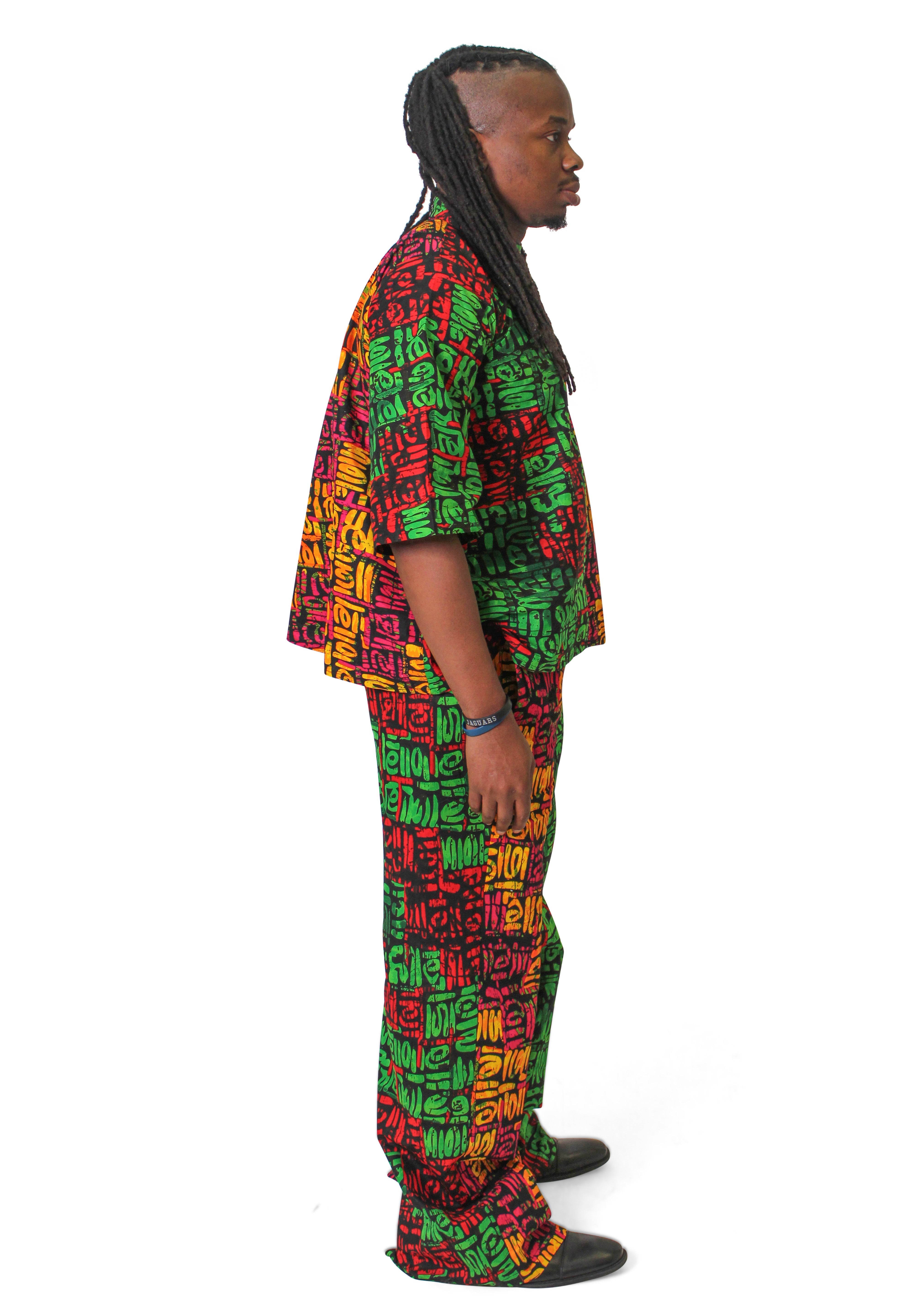 Diokpa Shirt & Pants Patchwork Set