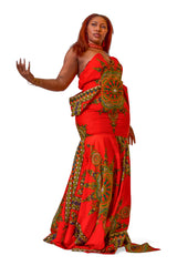 Nnwekorita Ankara Strapless Maxi Dress