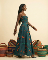 Cici Ankara Strapless Gown - Elegant African Print Maxi Dress