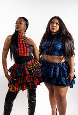 Kobina Crop Top and Triple Layered Skirt - Custom - These Fabrics Are Not Available - Please Pick Fabric