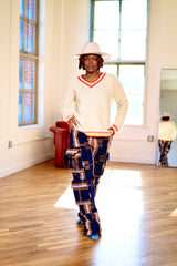 Okara Aso Oke Cargo Jeans Pants