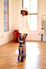 Okara Aso Oke Cargo Jeans Pants