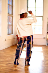 Okara Aso Oke Cargo Jeans Pants