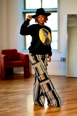 Ijele Aso Oke Cargo Jeans - Black