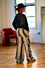 Ijele Aso Oke Cargo Jeans - Black