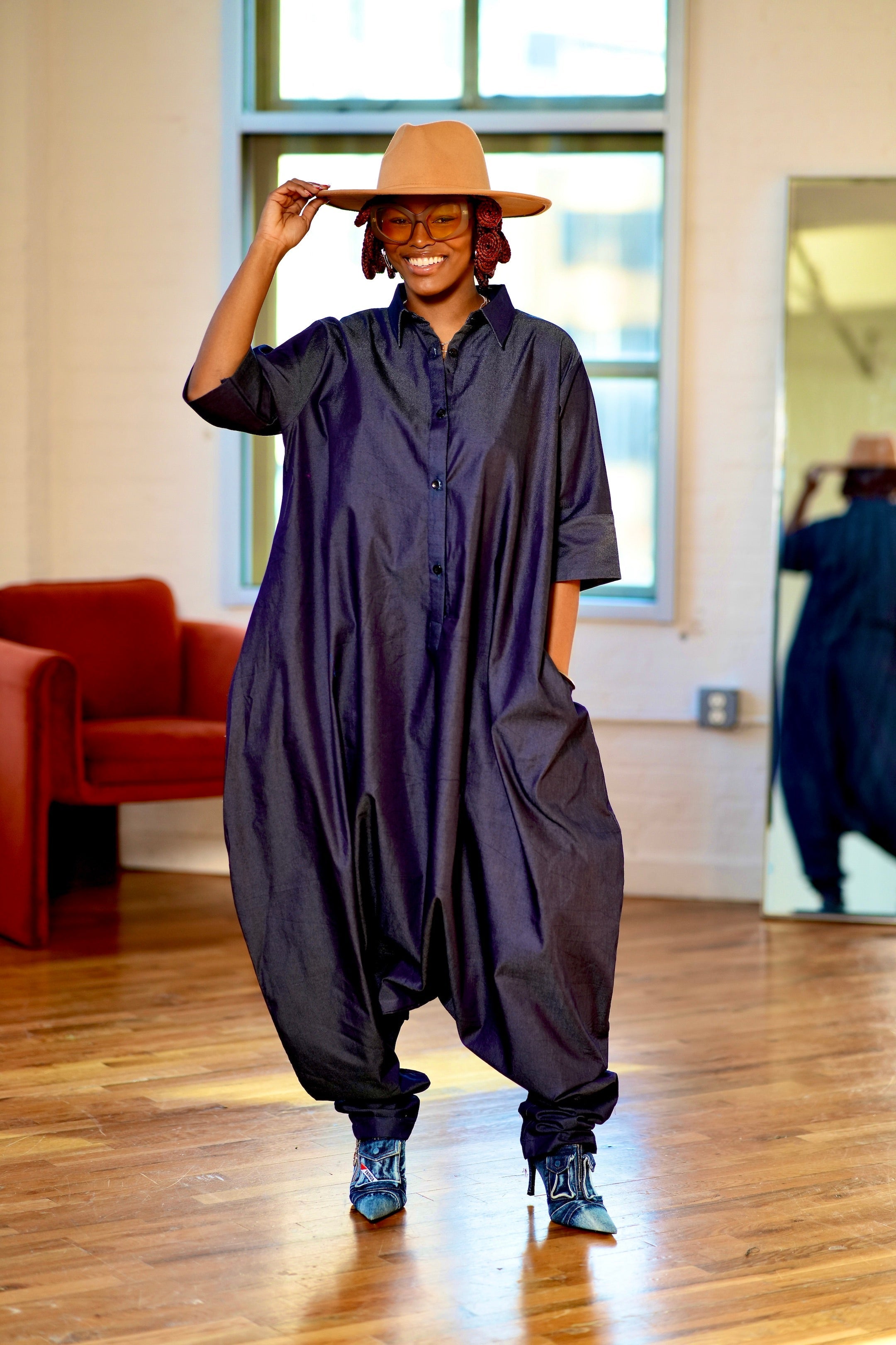 Aku Denim Romper