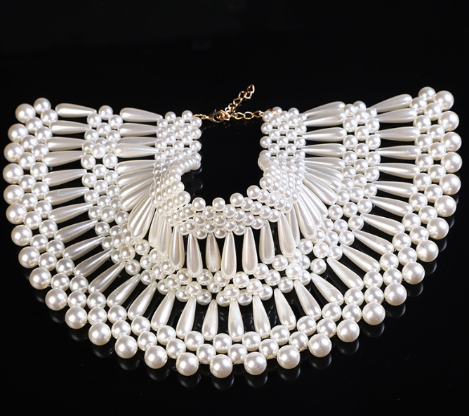 Heavy industry pearl shawl layered tribal wind hollow woven sexy body chain