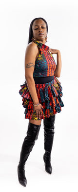 Kobina Crop Top and Triple Layered Skirt - Custom - These Fabrics Are Not Available - Please Pick Fabric