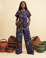 Ewecham Adire Relaxed Jumpsuit - Effortless Luxury