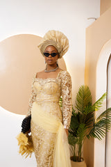 Igbankwu Lace African Traditional Wedding Dress – Custom Bridal Attire