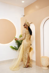 Igbankwu Lace African Traditional Wedding Dress – Custom Bridal Attire