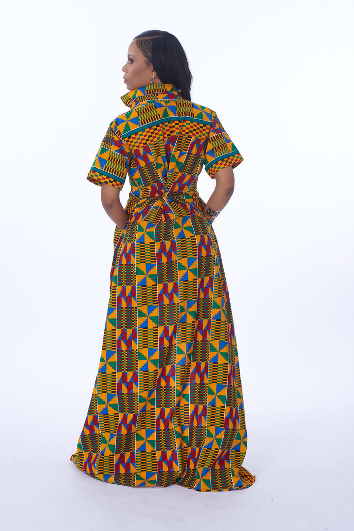 Mawusi Kente Wrap Dress