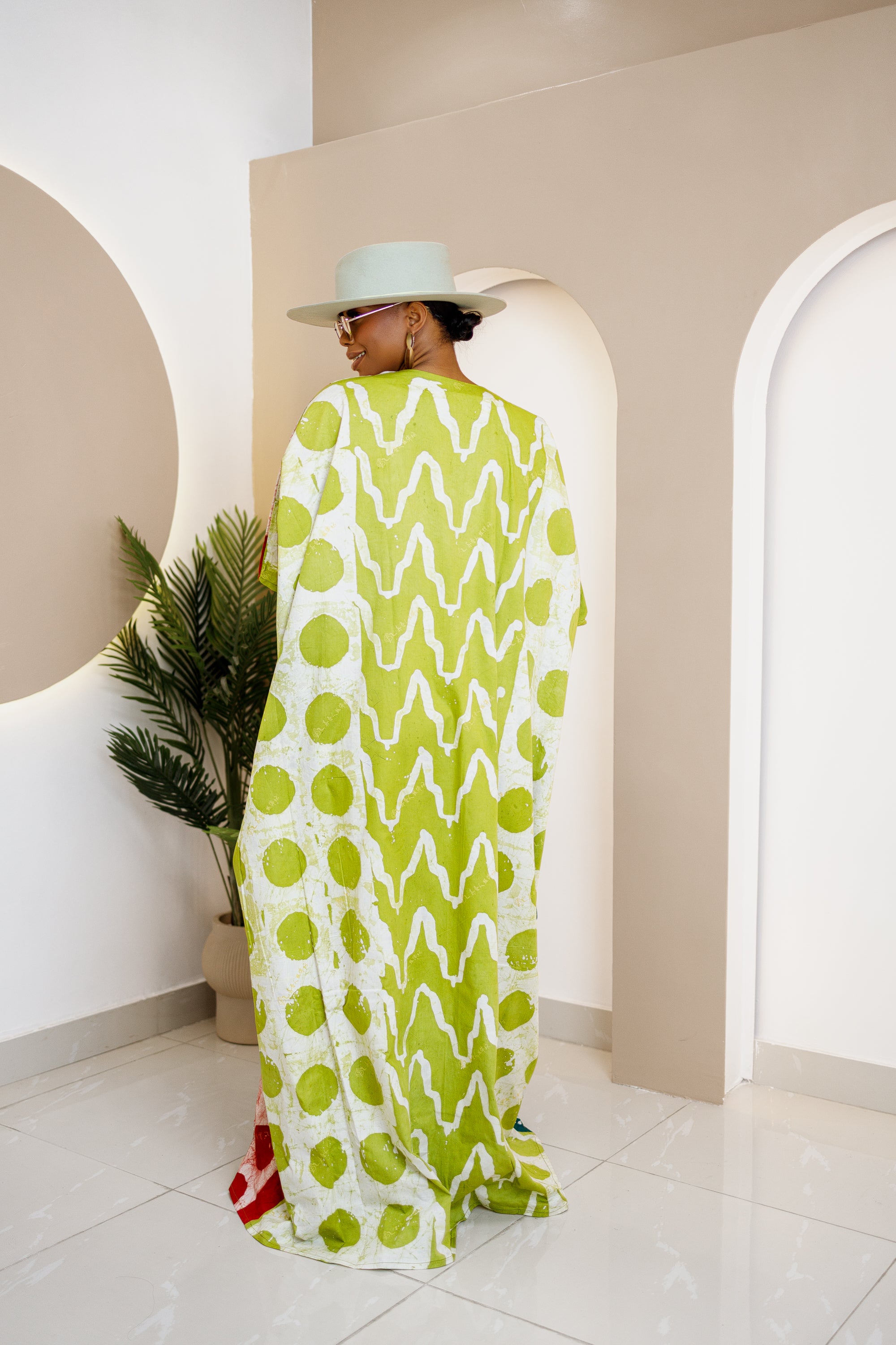 Ndenkem Hand-Dyed Adire Kaftan