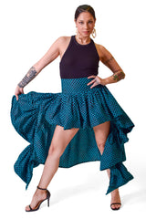 Nkukwaya – Hand-Crafted Ankara High-Low Tiered Skirt