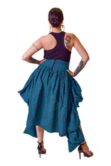 Nkukwaya – Hand-Crafted Ankara High-Low Tiered Skirt