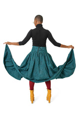 Nkukwaya – Hand-Crafted Ankara High-Low Tiered Skirt