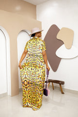 Nnukwuada  Silk Ankara Kaftan