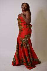 Nnwekorita Ankara Strapless Maxi Dress