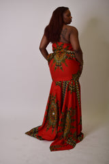 Nnwekorita Ankara Strapless Maxi Dress