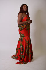 Nnwekorita Ankara Strapless Maxi Dress