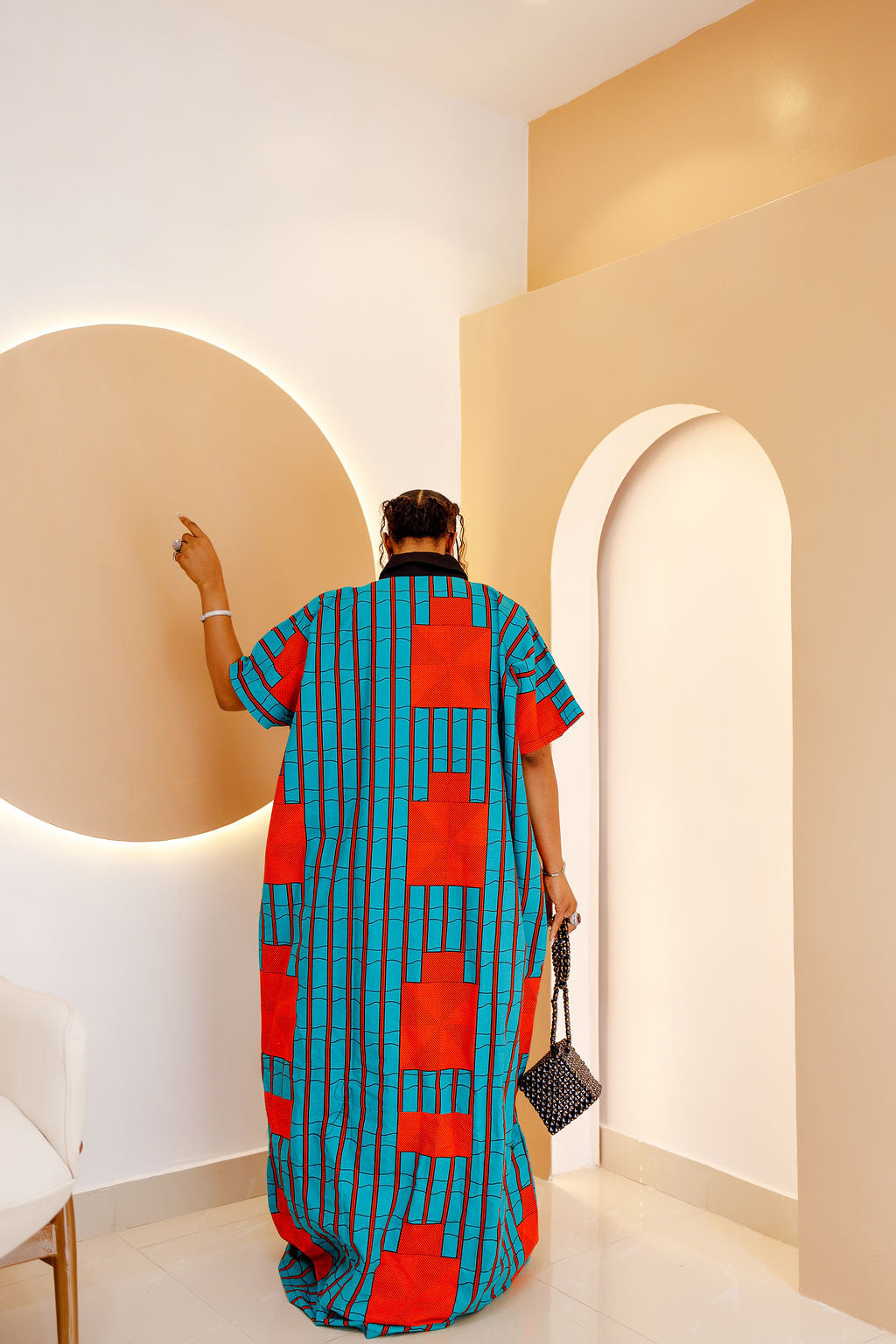 Agidi Bubu Dress with Aso Oke Embellishment