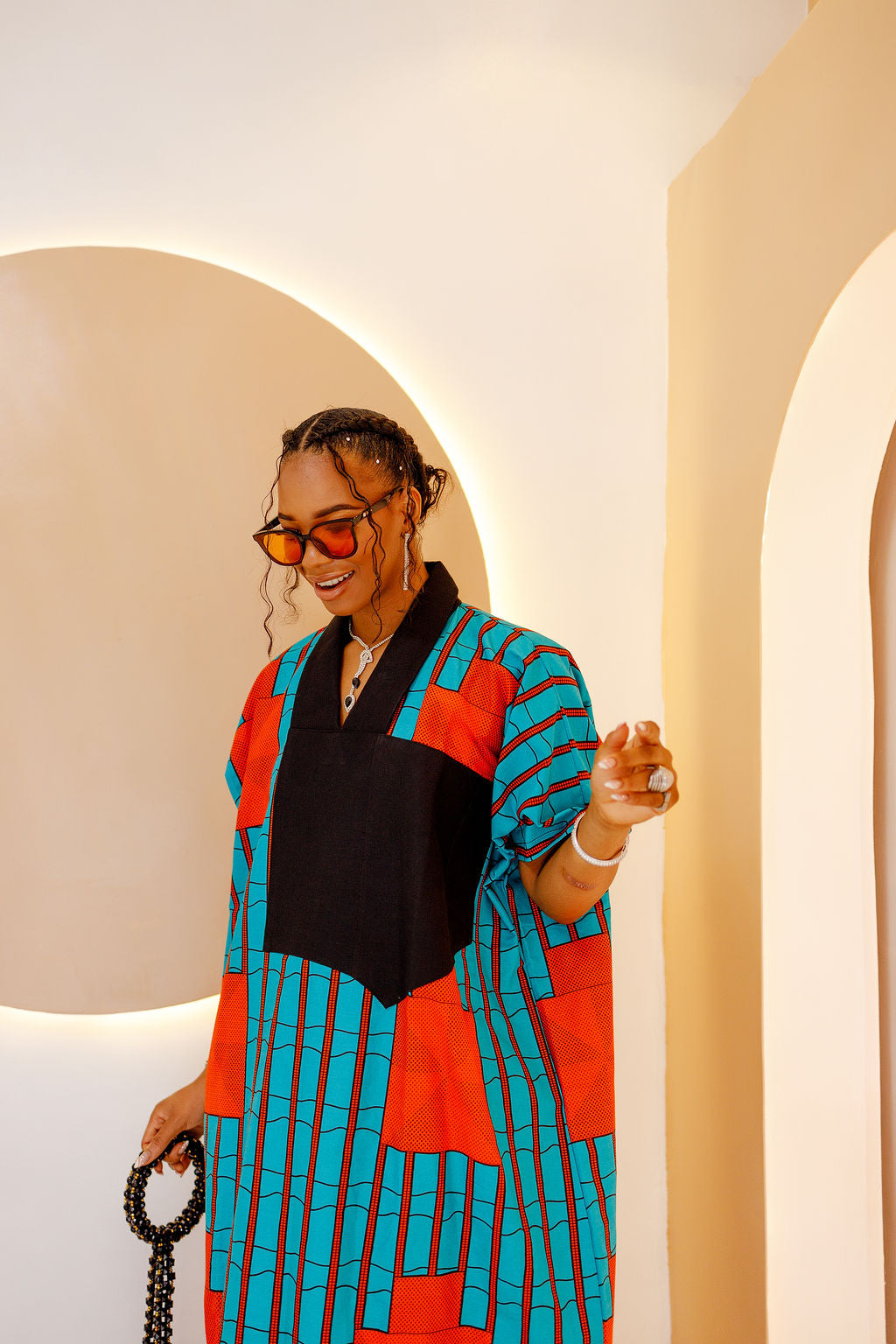 Agidi Bubu Dress with Aso Oke Embellishment