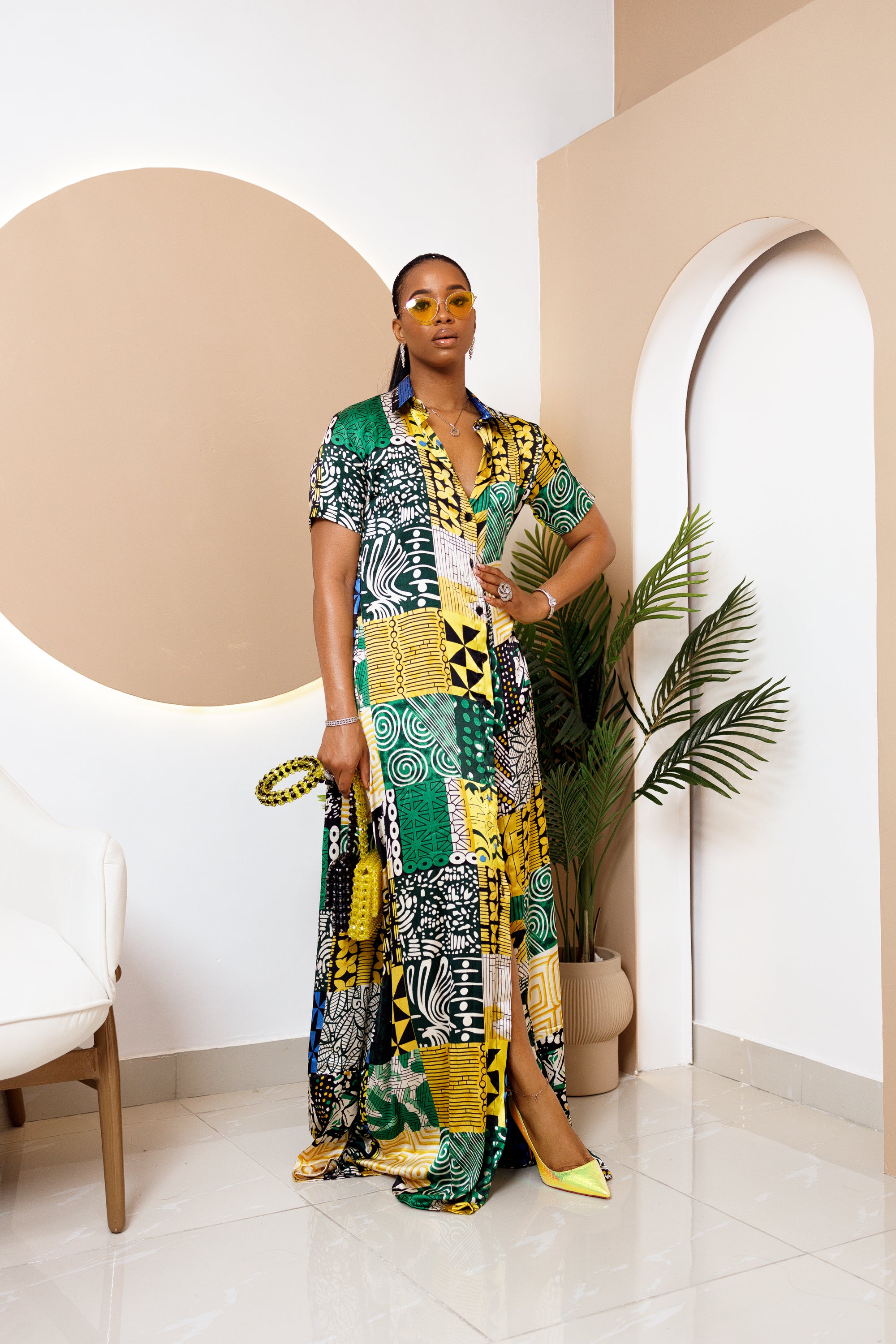 Nwada Silk Ankara Kaftan