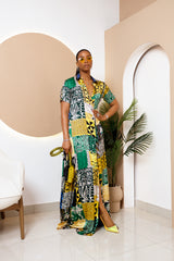 Nwada Silk Ankara Kaftan