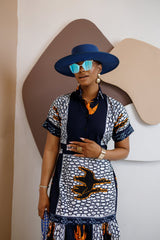 Nzama – Ankara Maxi Shirt Dress