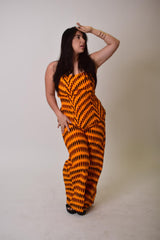Oba Halter Peplum Top & Pants Set
