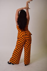 Oba Halter Peplum Top & Pants Set