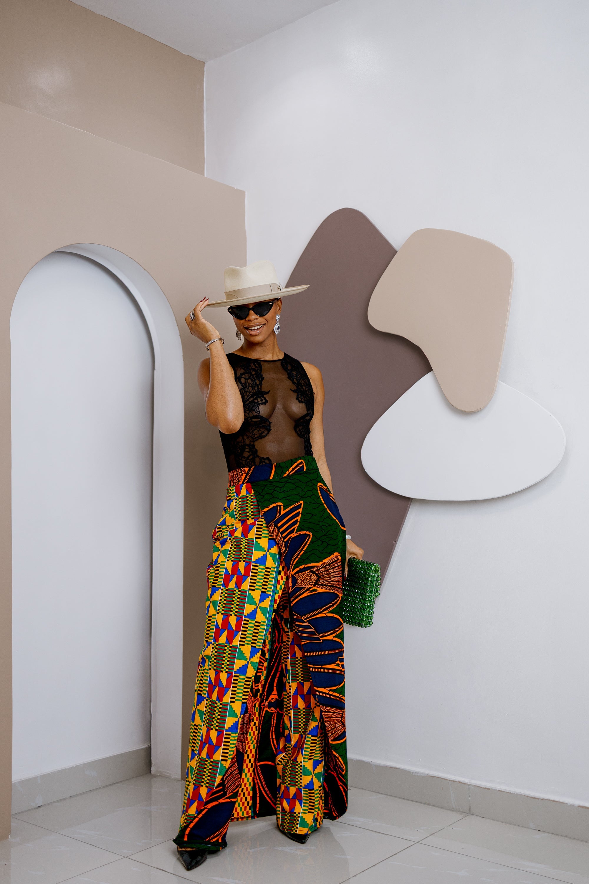 Ogbommili Patchwork Pants Skirt