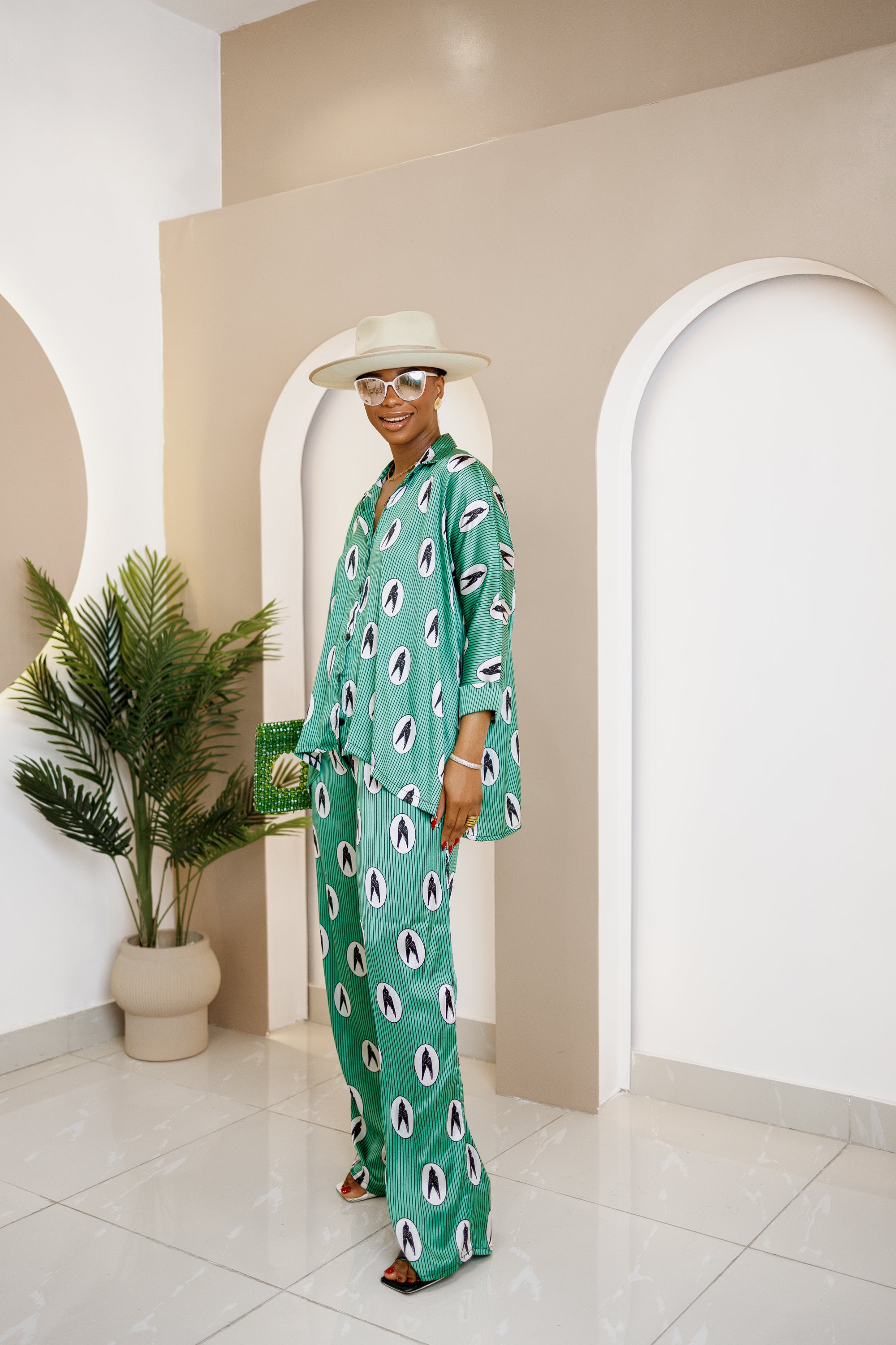 Ogeri Silk Print Co-ord Set