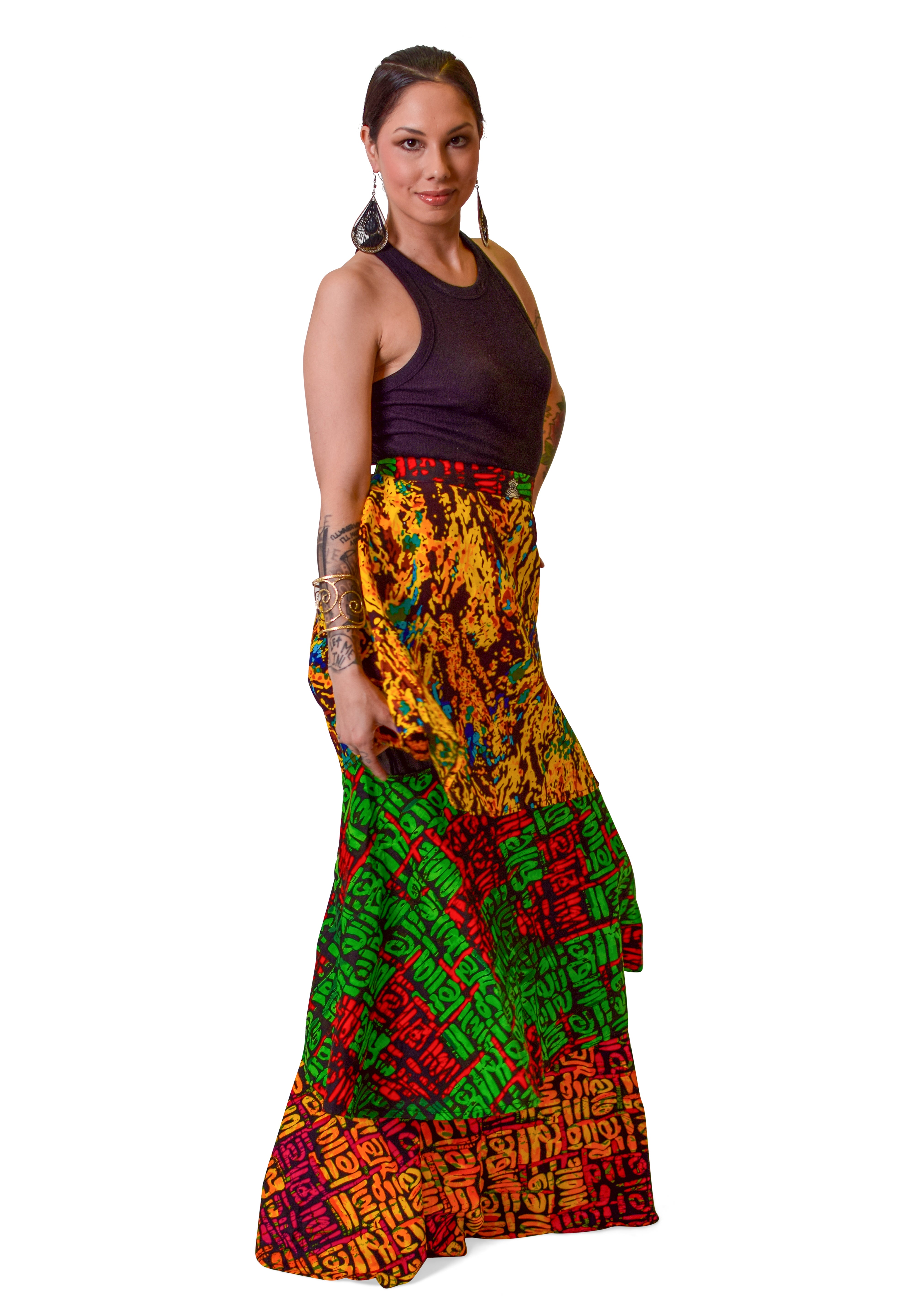 Oma Triple layered Maxi Skirt