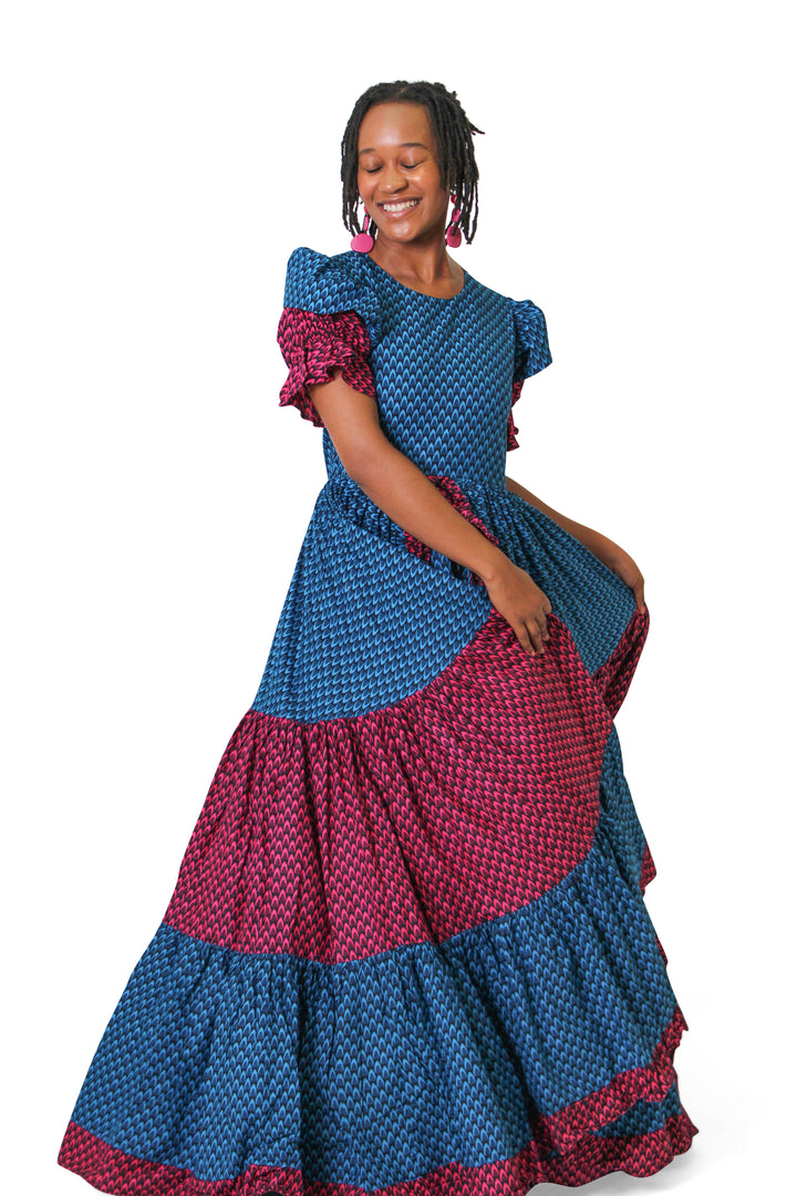 Omowo Ankara Tiered Maxi Dress