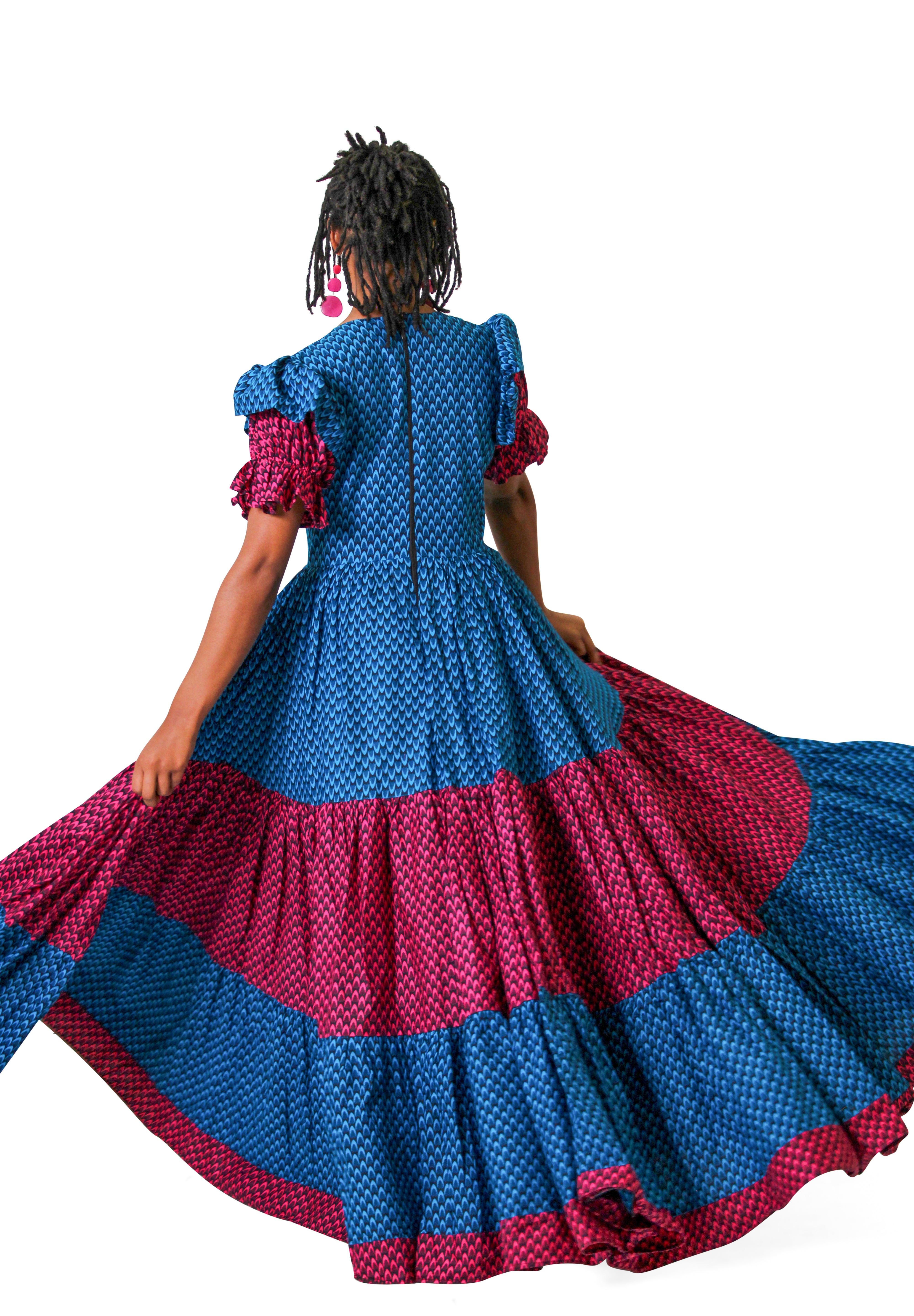 Omowo Ankara Tiered Maxi Dress